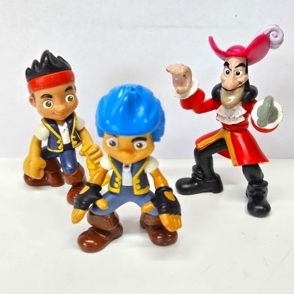 Disney Jake Neverland Pirates Articulated Figure Set Jake Captain Hook - Picture 1 of 4